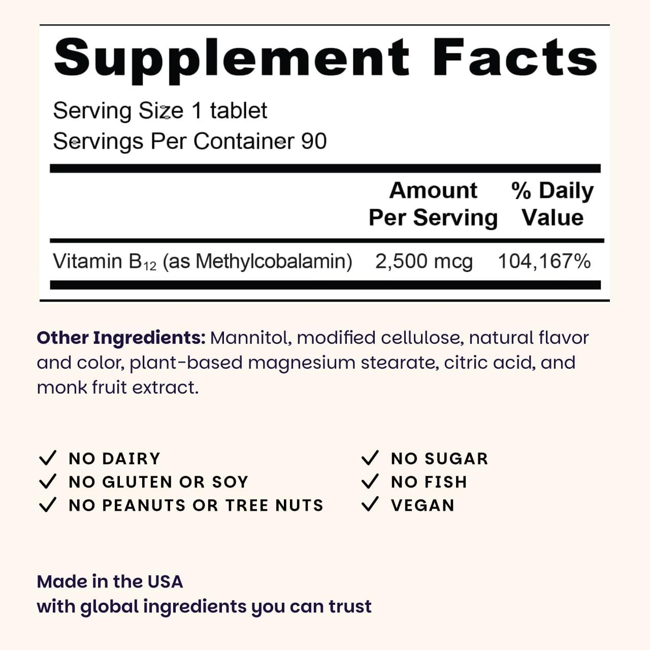 EZ Melts Dissolvable B12 Methylcobalamin 2,500 mcg, 180 Tablets, Red Cherry — Amazon image 2
