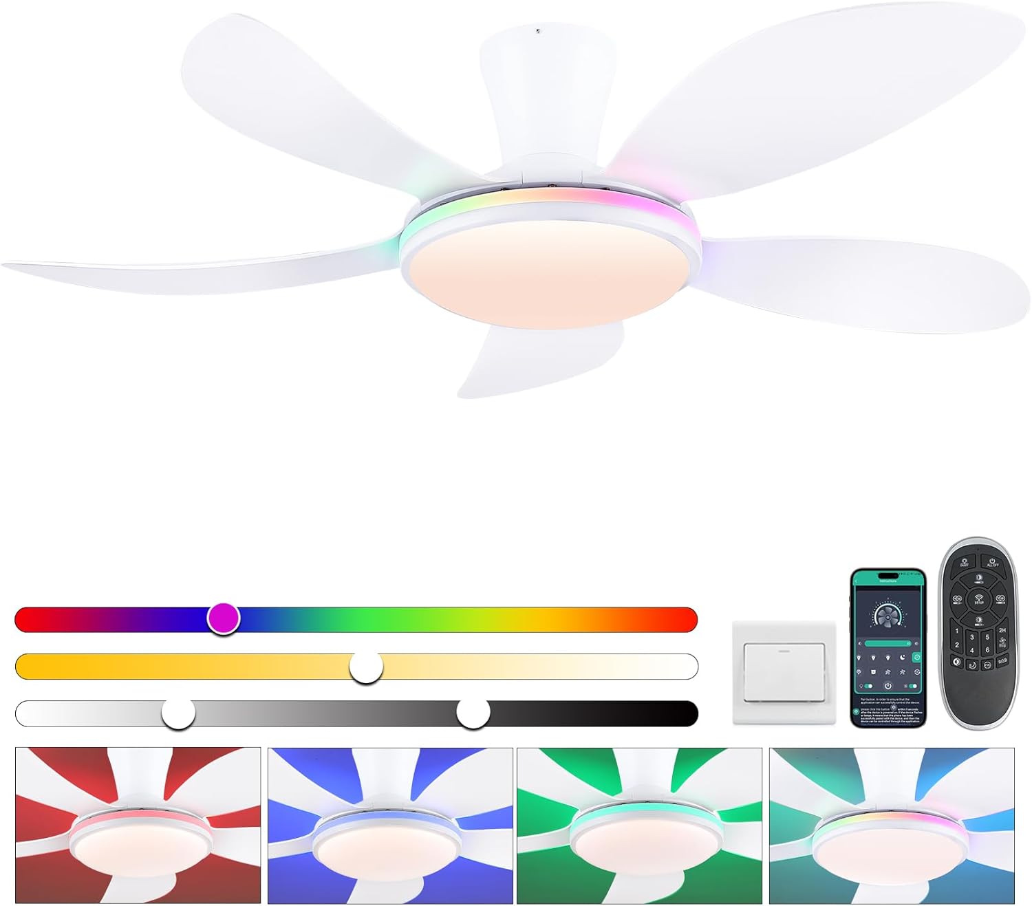 PHORUS RGB Ceiling Fan with Lights
