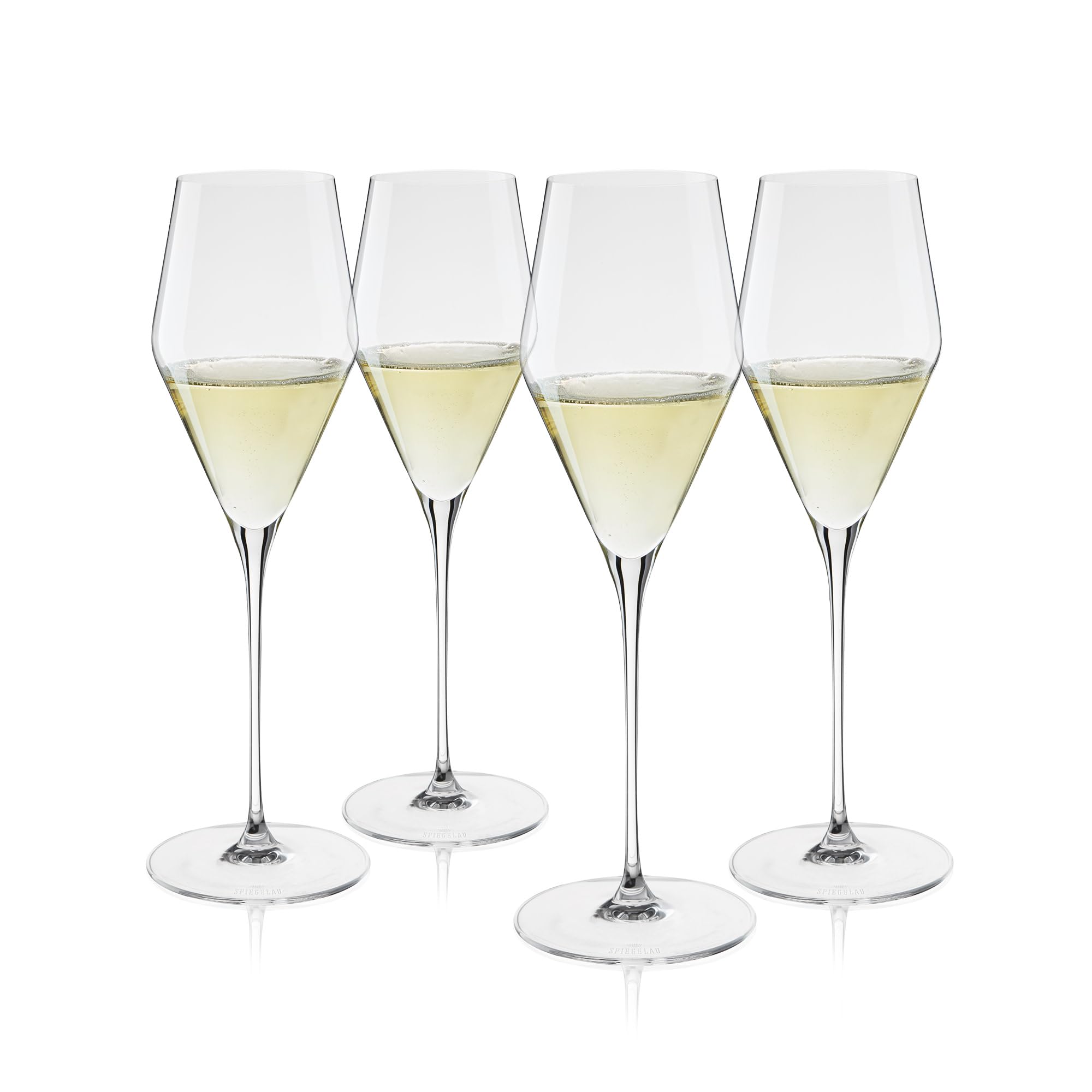 Spiegelau Definition Champagnerflöten, 4 Stück, europäisch hergestelltes Kristall, spülmaschinenfeste Weingläser, 266 ml