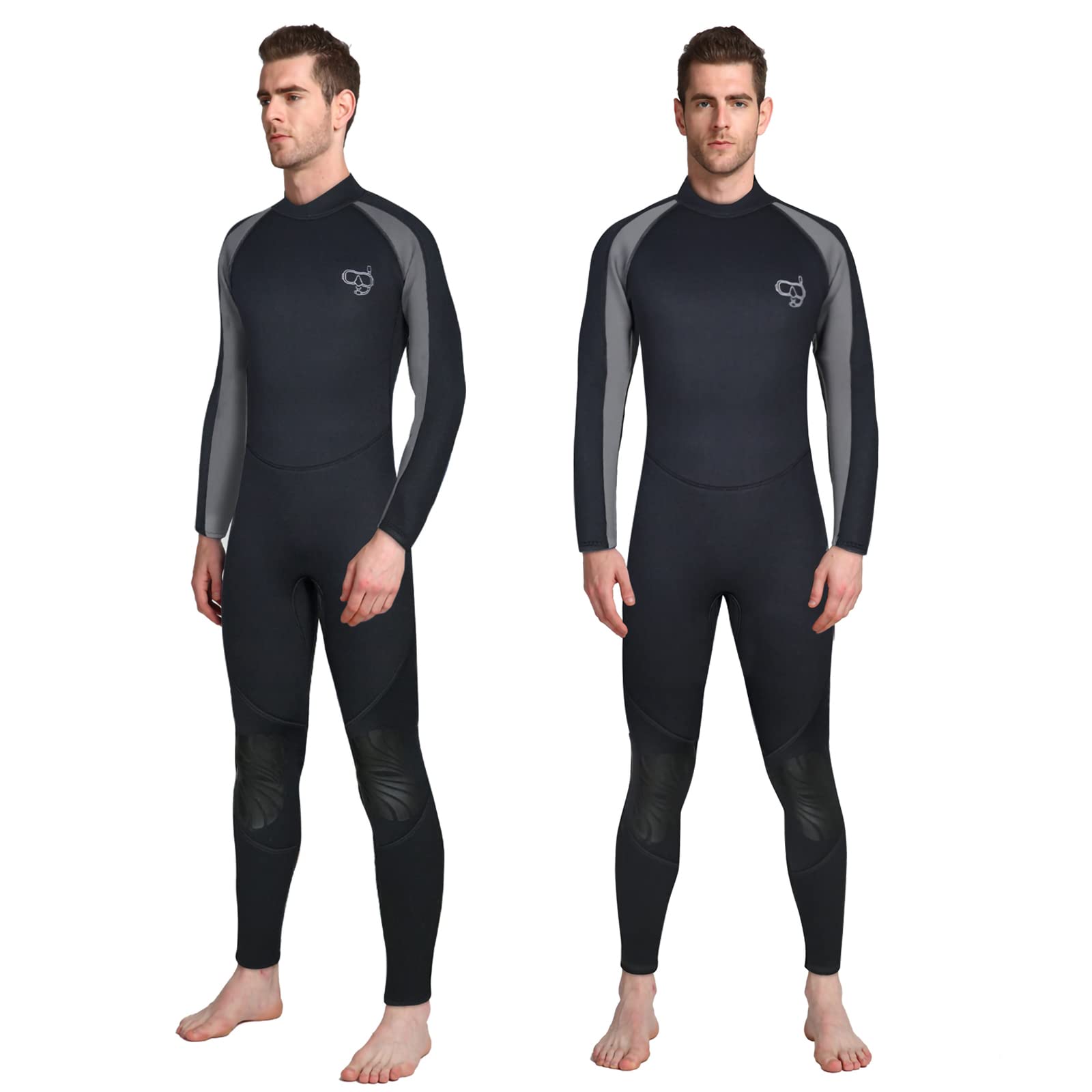 PZZMY Wetsuit Full Men 3mm Neoprene Suits Full Body Scuba Diving Suit Wetsuits Long Sleeve Diving Suit Surfing Canoeing Suit Full Wet Suit Men