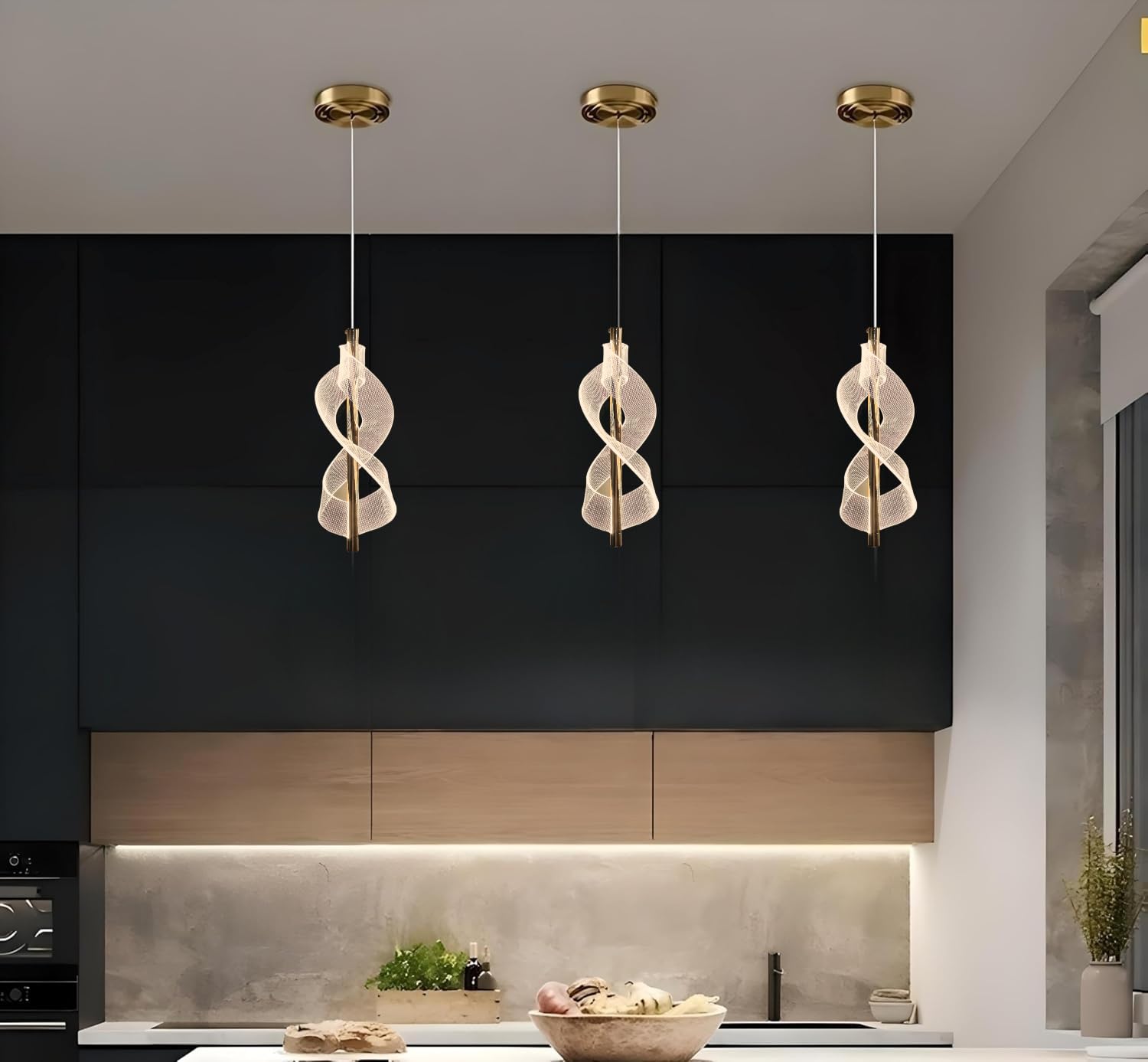 FILLISKA Colour Changing Pendant Light - FrenchGold -3