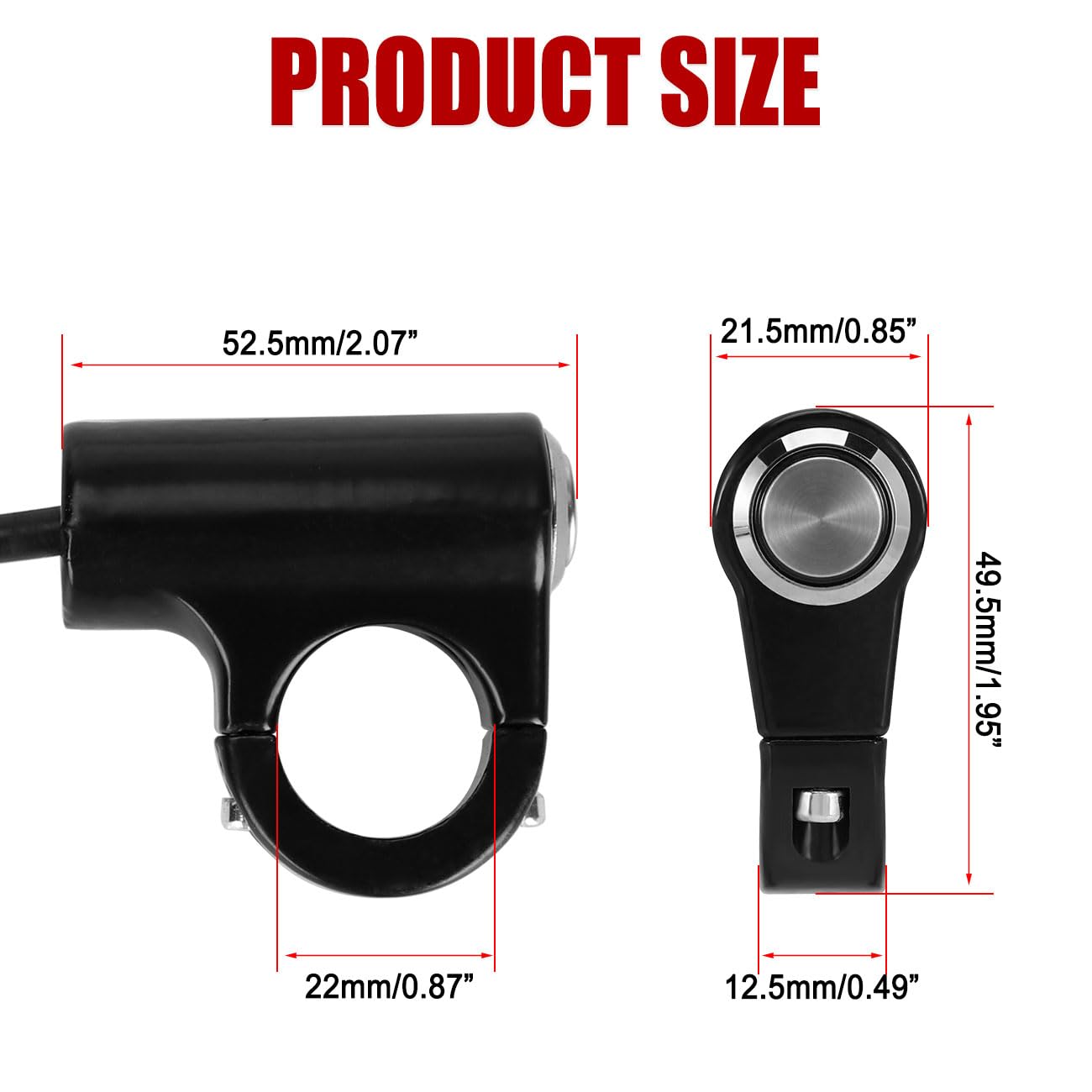 Switch for Talaria 12V Headlight Kill Switch with Blue LED Plug and Play Aluminum Water-Resistant for Talaria Sting MX3 R MX4 MX5 Electric Dirt Bike