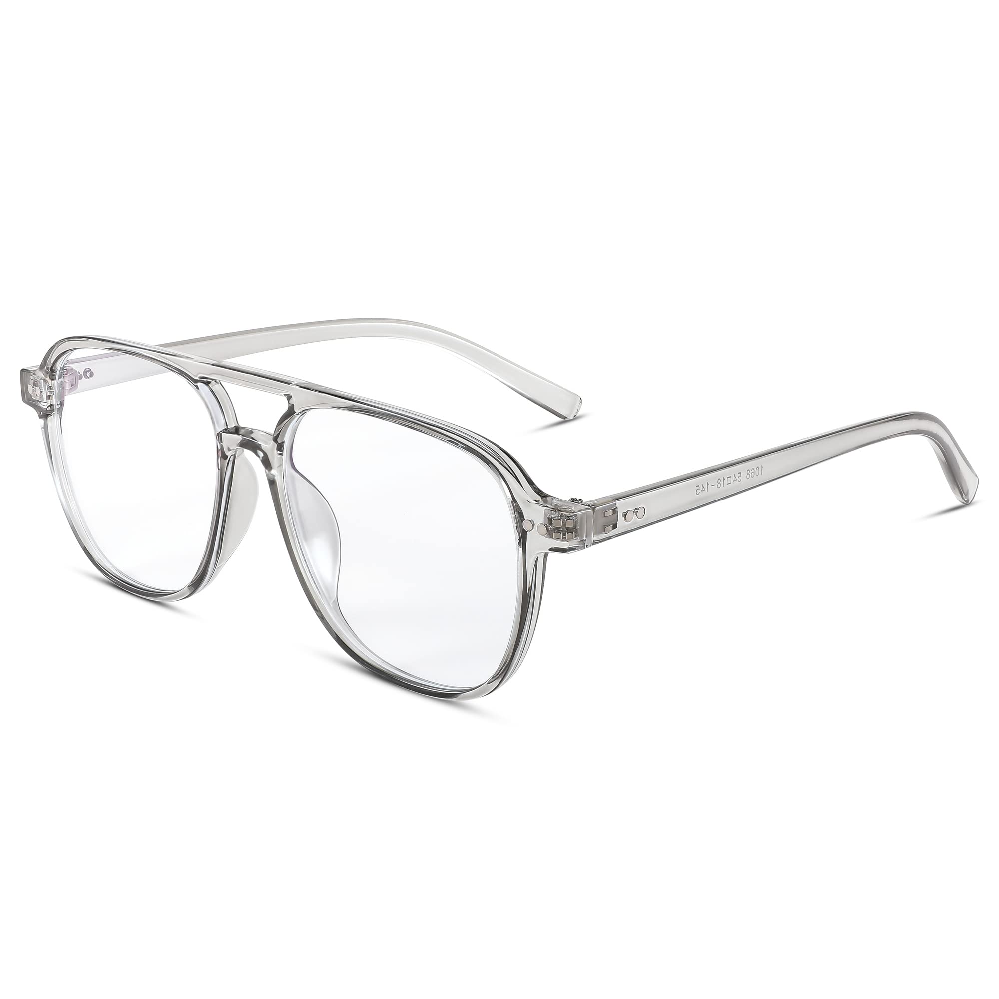 FEISEDY Lightweight Pilot Glasses Frame Blue Light Blocking Glasses Women Men Oversized Square Computer Glasses B2387