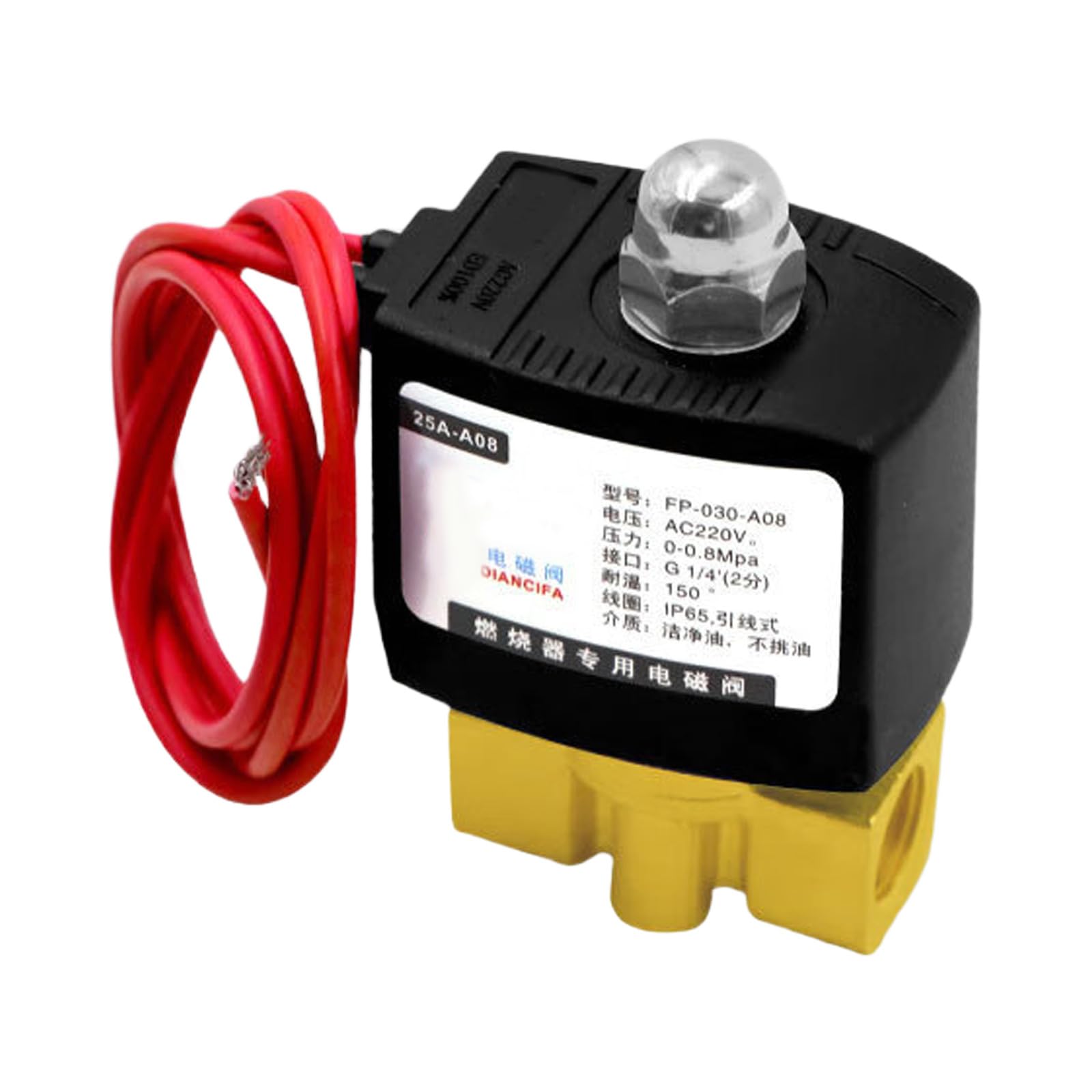 1 / 4inch Interfaces Electromagnetic Control Valves Replacement Vegetable Oil Stove Solenoid Valves Vegetable Oil Stove Solenoid