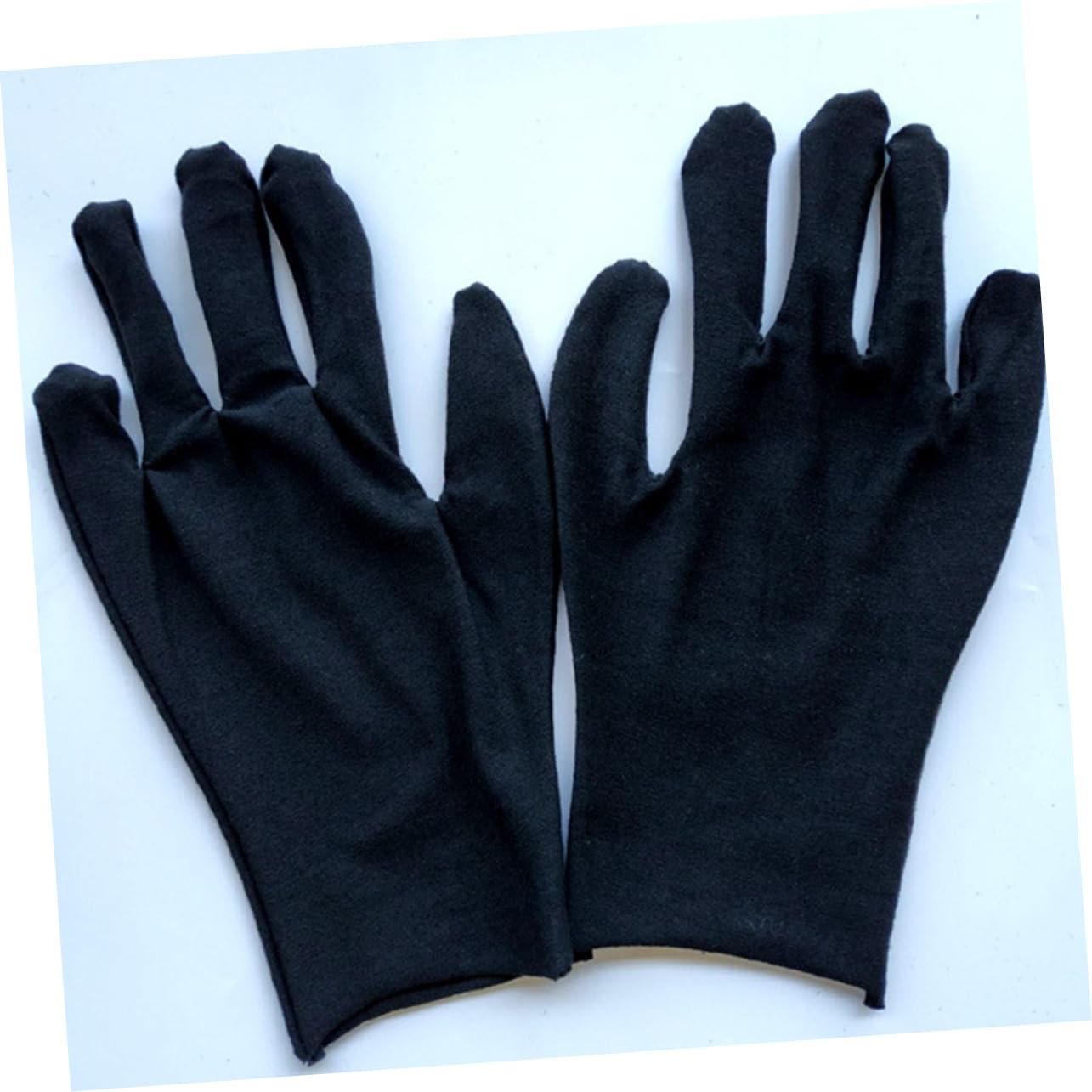 12 Pares de Guantes de Algodón Negro Impermeables y Resistentes al Desgaste para Trabajo, Jardinería y Limpieza