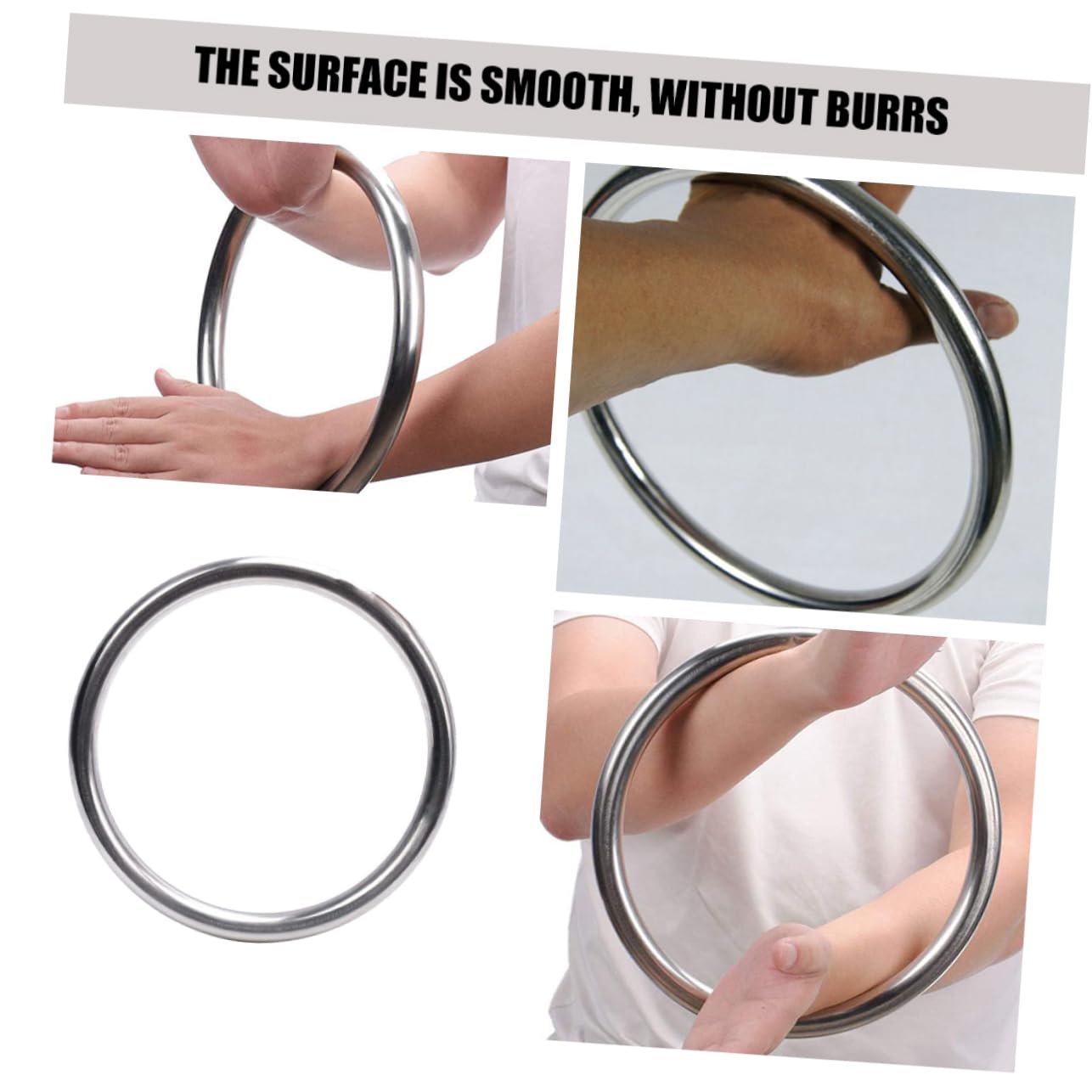 SUPVOX 2 Piezas Anillo de Acero Inoxidable Wing Chun Circulo de Entrenamiento Kung-fu