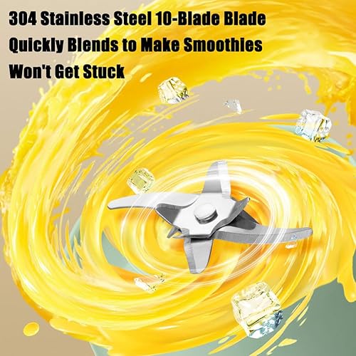 Miniatura 4 de Exprimidor eléctrico de cítricos de 28 onzas con pajita y dos tapas, exprimidor eléctrico portátil de cítricos, mini licuadora portátil recargable,