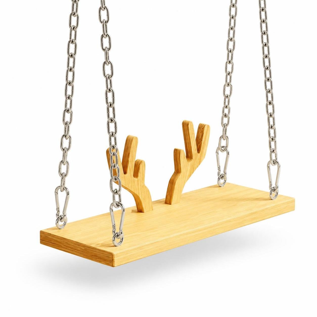 Altalena da Giardino in Legno per Bambini e Adulti, Sedile Sospeso da Esterno, style to 3, 50cm*20cm*3cm