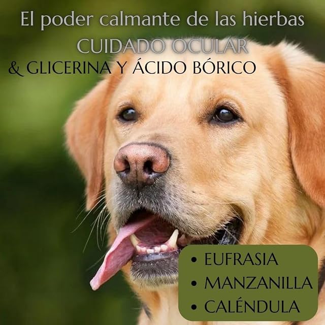 Foto 5 de 8 de Eufrasia Limpiador Ocular y Zona lagrimal para Perros - Gotas oftálmicas con ácido bórico