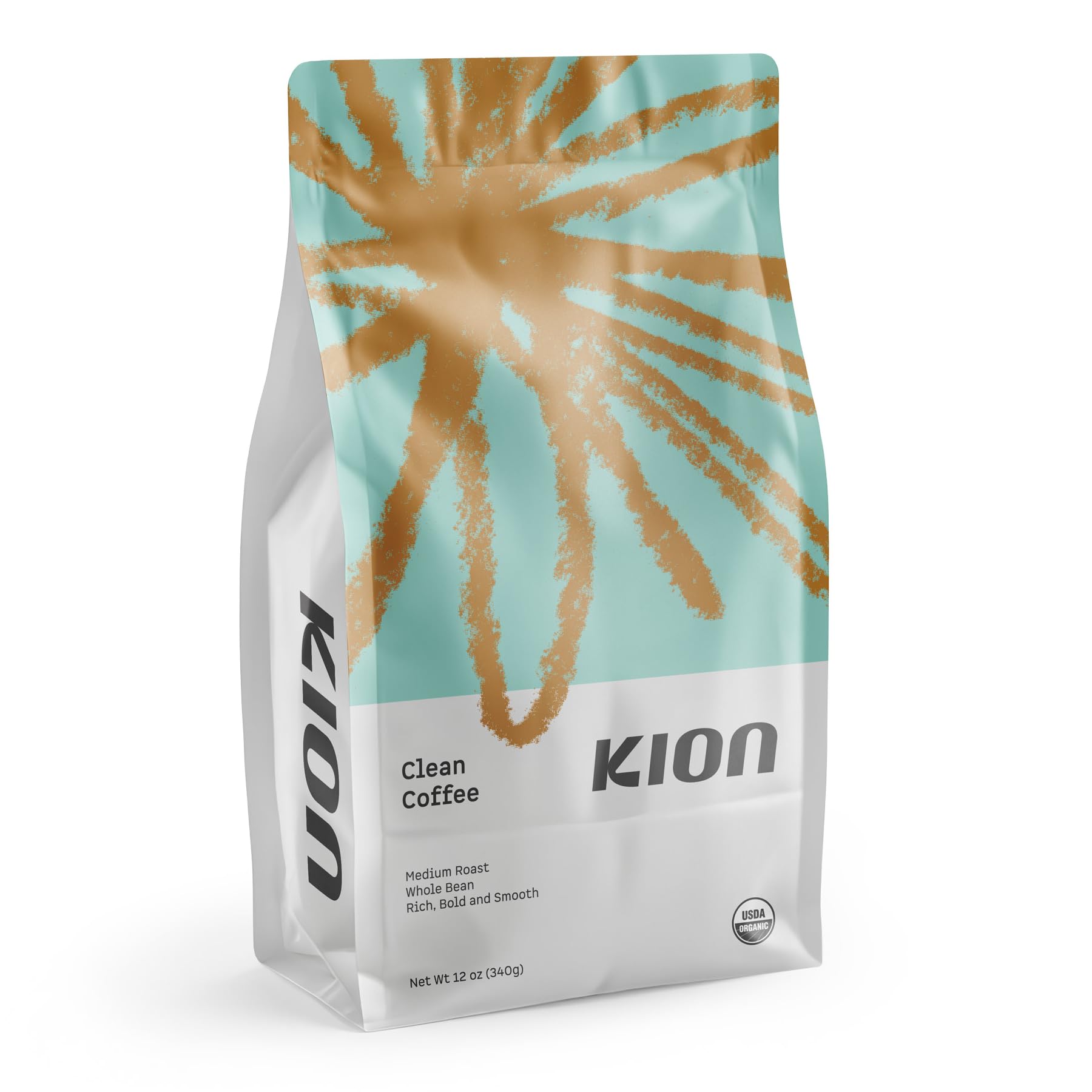 Kion Organic Ground Coffee, Tested for Toxins, Ethically Sourced, Rich, Bold, and Smooth, Medium Roast 12 Oz (1 Pack)
