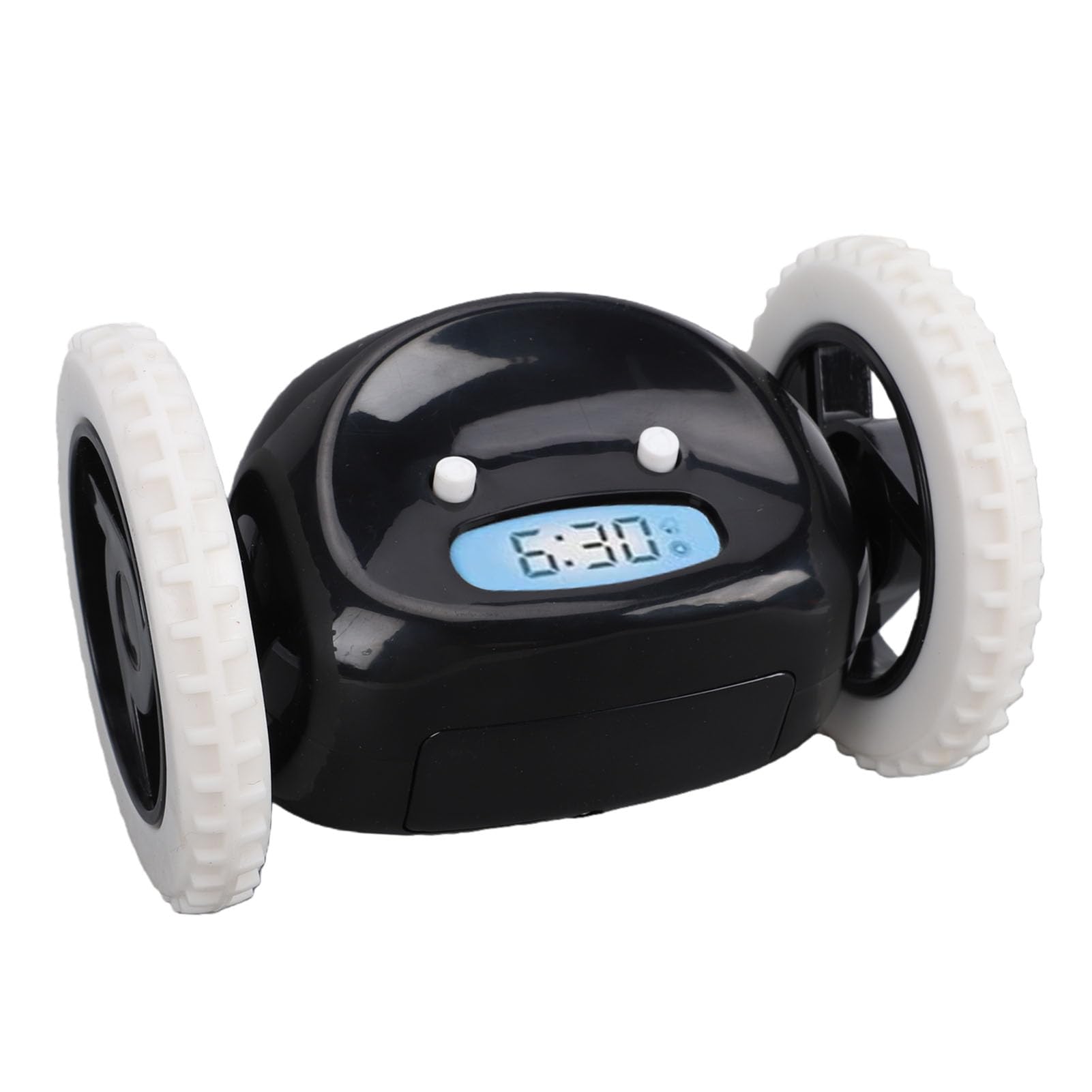 Fockety Rolling Alarm Clock, Loud Sound Table Alarm with Battery Powered No Cord Operation, Easy Setup Clock for Heavy Sleepers Bedroom Wake Up Routine Unique Gift Idea Use