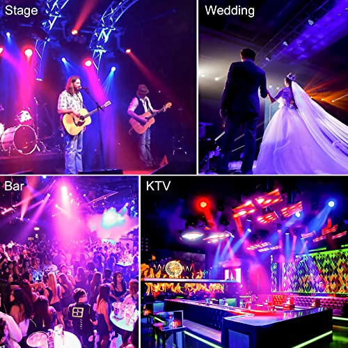 Telbum Stage Lights Dj Lighting 12 Led Rgb Mini Par Light Remote Control Sound Activated Uplights For Indoor Party Wedding Birthday Christmas Holiday Music Show Dance Stage Lighting-2 Pack #TOP3