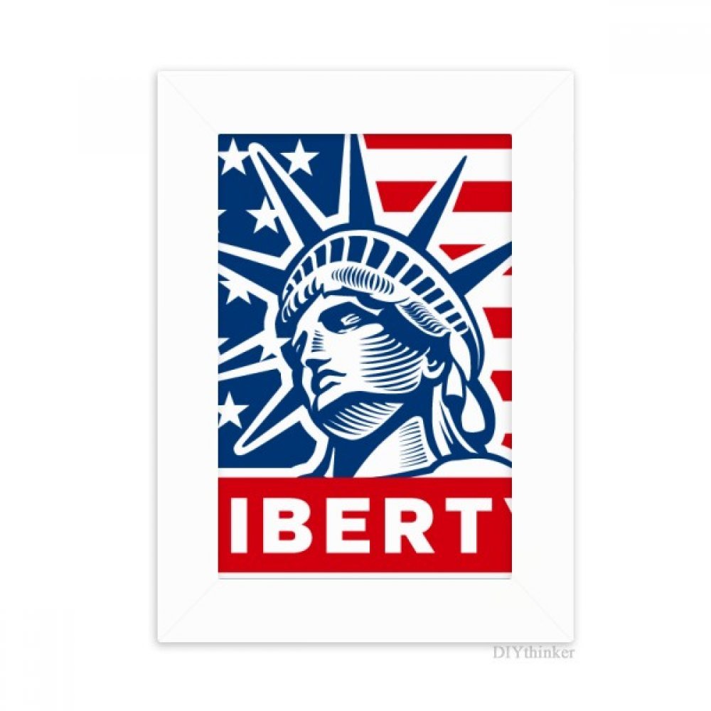 Cadre photo Statue de la Liberté drapeau américain pour décoration maison 10x15cm