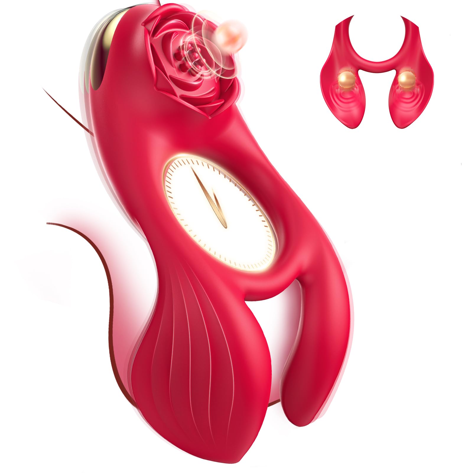 Sexytoysys Coppia Anello Vibrante per Lei e Lui - 3 Motore 7 Modalità Sex Toys Uomo e Donna Stimolatore per Clitoride Toys Sessuali per Coppie Anello per Pene da Uomo Cockring Stimolatore Pene Sex Toy