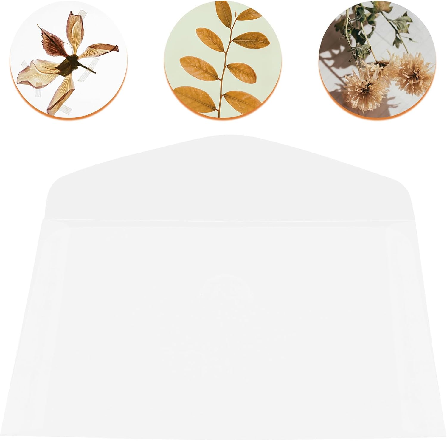 NULYLU 20pcs White Paper Leaf Pressing Bags Multi-Layer Pressing Flower Pouches for Dried Flower Storage and Embossing Craft DIY Kits