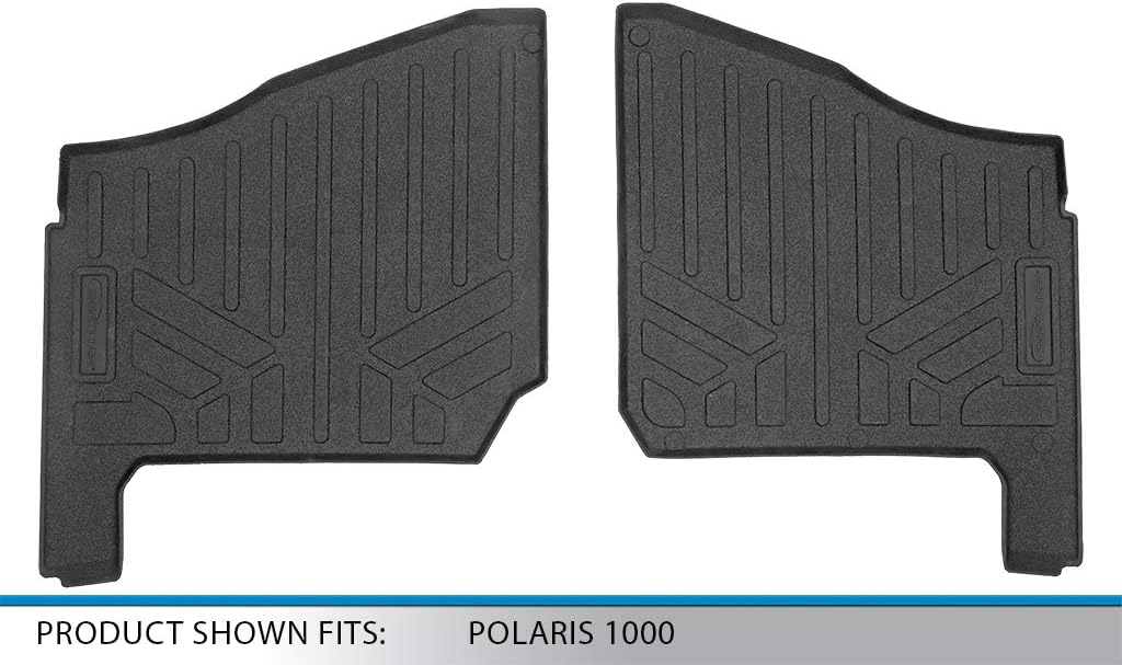 SMARTLINER UA0102 All Weather Custom Fit Floor Mats 1st Row Liner Set for 2018-2024 Polaris Ranger