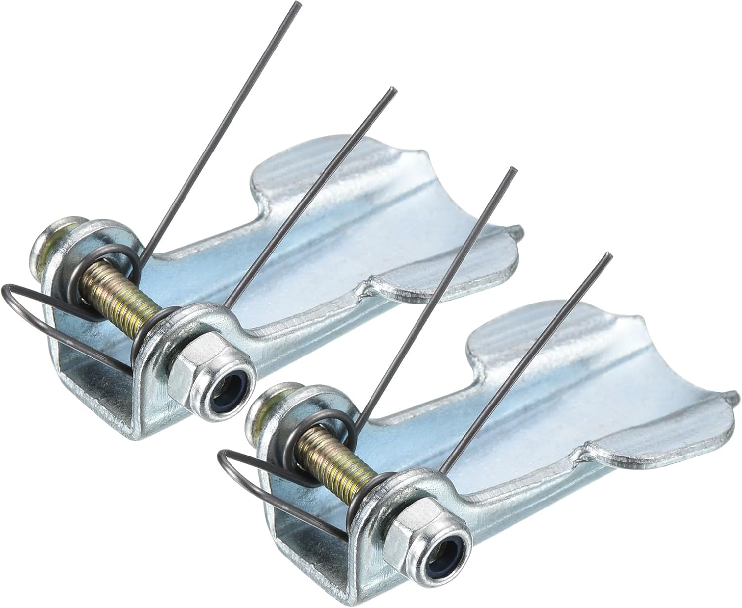 YOKIVE 2 Pcs Hook Safety Latch Kit, Metal Towing Receiver Hitch Replacement | Great for Clevis Hooks Trailer (Silver Tone, 1.65-Inch)