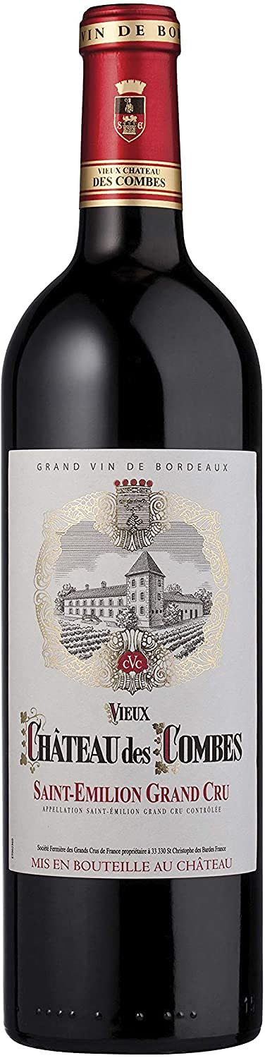 Château Cap l'Ousteau - Coffret Vin Rouge Grand Vin Médoc - Mini Cave à vin caisse bois (1 x 0.75l) & Vieux Château des Combes - Coffret Vin Rouge Saint Emilion Grand Cru - Mini Cave à vin caisse bois