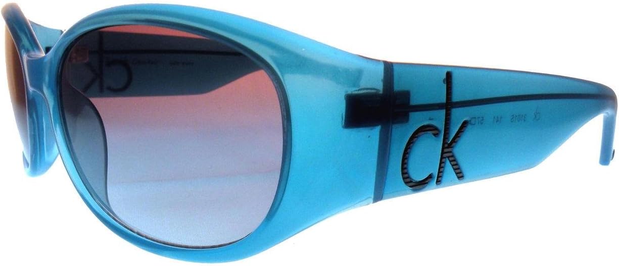 Calvin Klein Women's Rectangle Sunglasses, Blue, 57mm