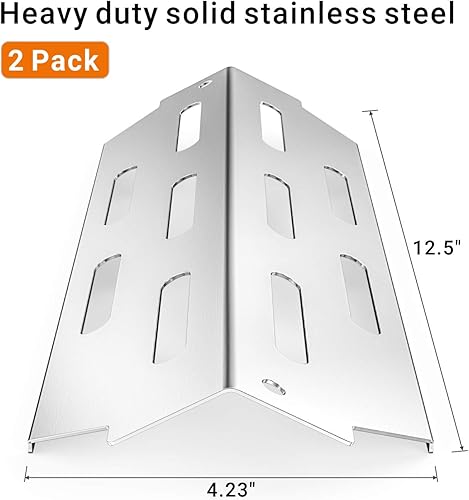 Miniatura 2 de only fire Placa de protección térmica de acero inoxidable para parrillas de gas Weber Genesis II (2017) (juego de 212.48 x 4.23 pulgadas)