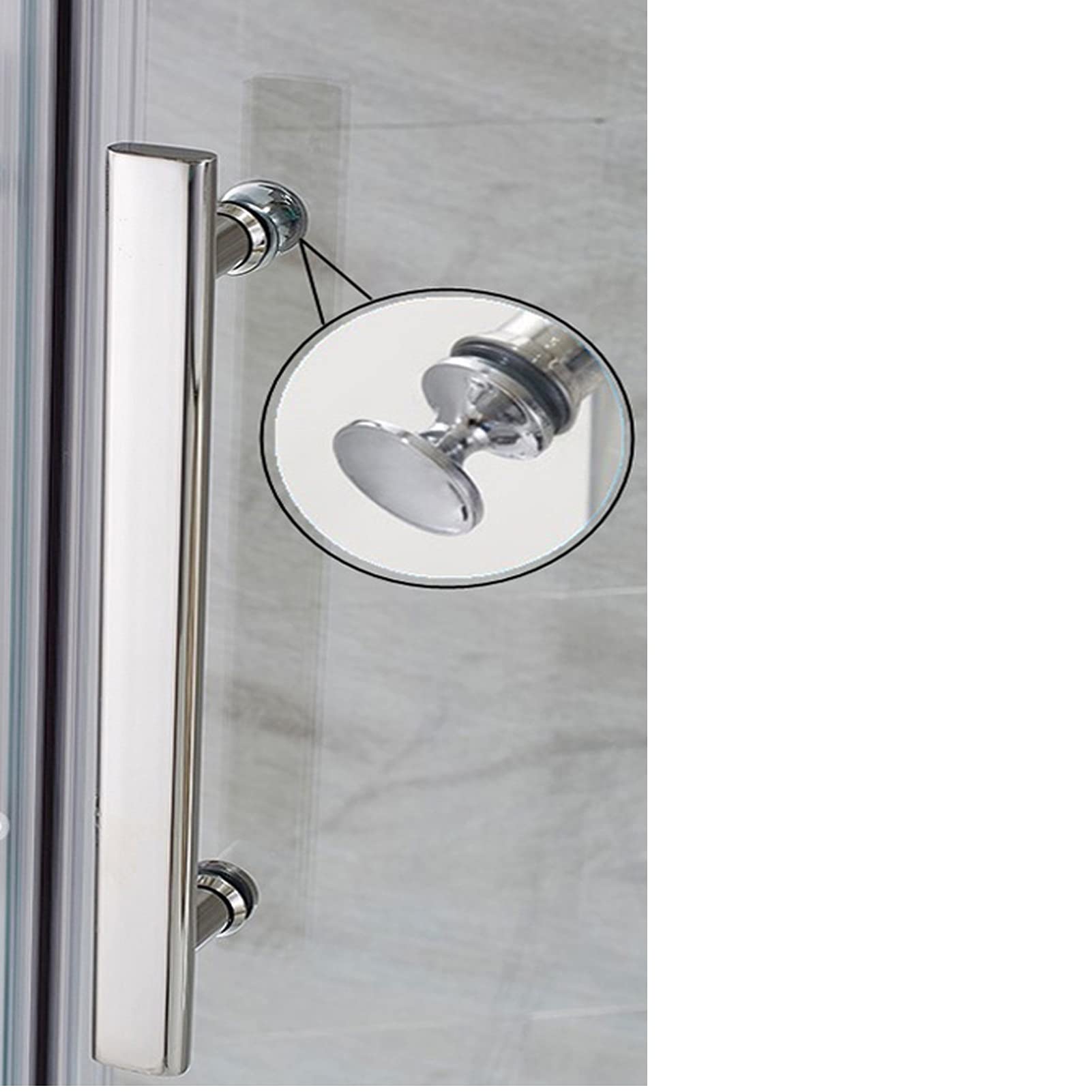 Poignée de porte en verre de salle de bain pour remplacer un bouton usé
