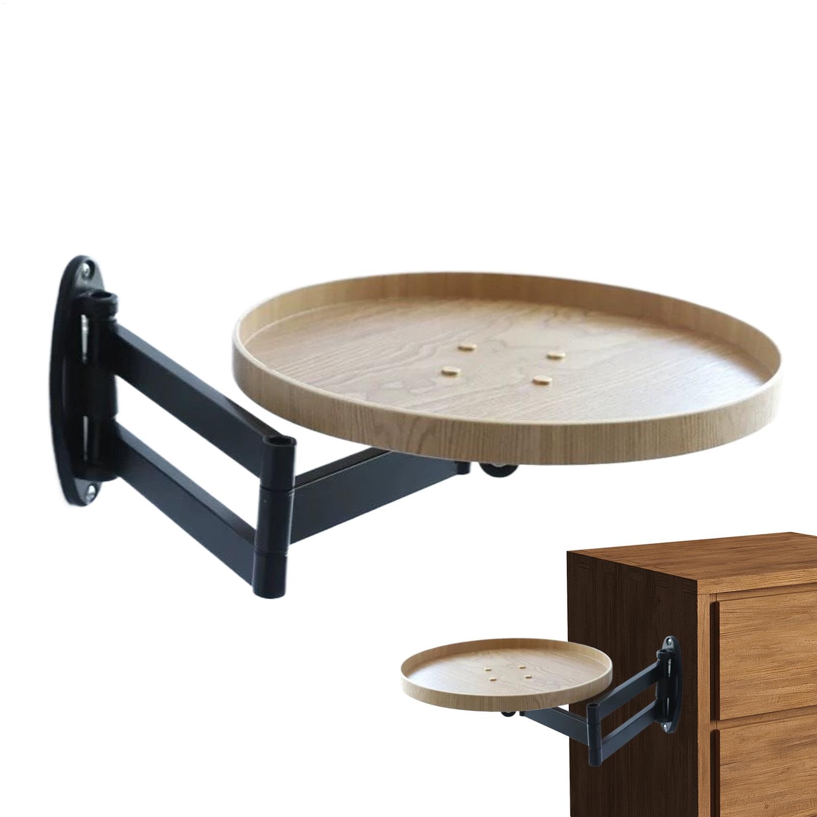 Bureau flottant rétractable gain de place et support mural pliant salon