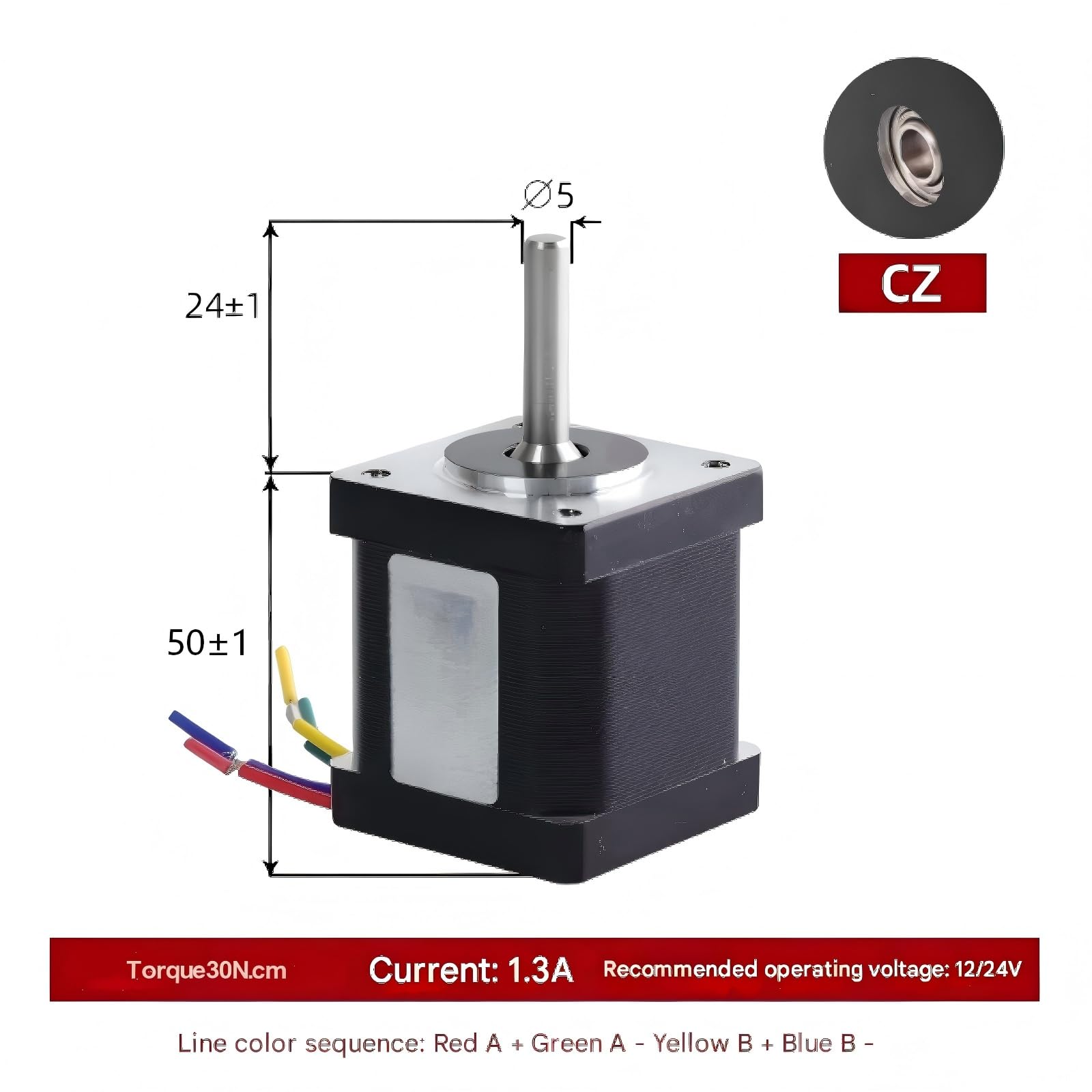 1.3A 30N.cm 4 piezas de impresión 3D del grado,8 motor paso a Nema14 las ventajas con el agujero magnético CZ la base motor