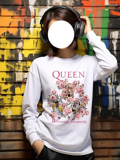 Amazon.co.jp: [BlueZy] 長袖Tシャツ クイーン バラ 非公式 秋