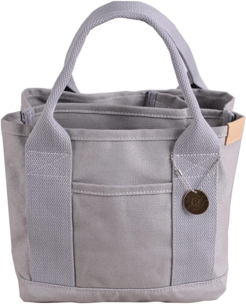 [Volsha] トートバッグ レディース キャンバス 仕切り ミニトート 小さめ マザーズバッグ ランチバッグ ハンドバッグ 自立 サブバッグ ミニバッグ おしゃれ かわいい 軽量 お散歩 お買い物 旅行 通勤 メンズ レディース 男女兼用