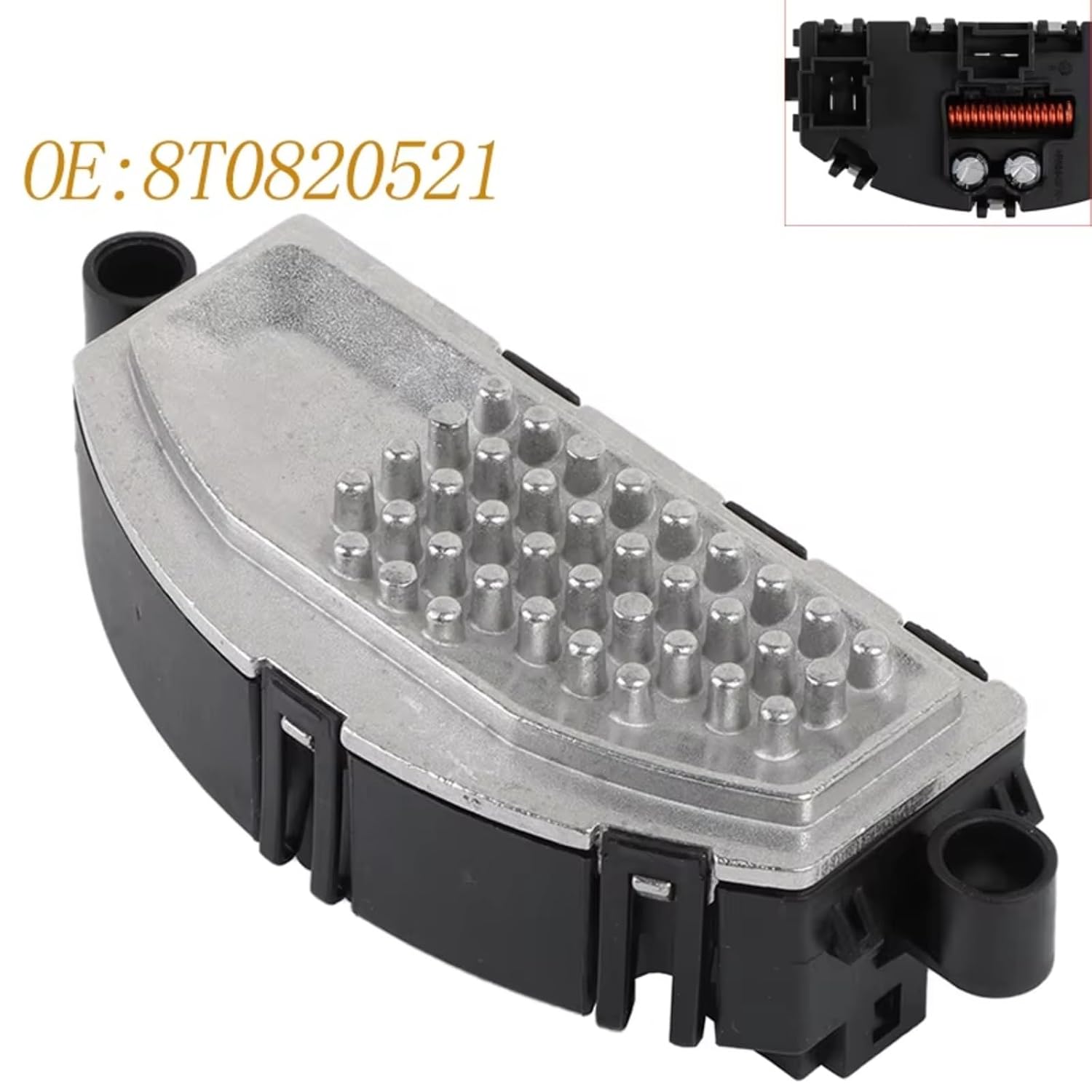 Engine Blower Motor Fan Resistors Compatible with A4 2013-2016 for A5 2012-2017 8T0820521 HVAC Heater Blower Fan Blower Resistor 8T0820521A 8T0820521E 8T0820521F