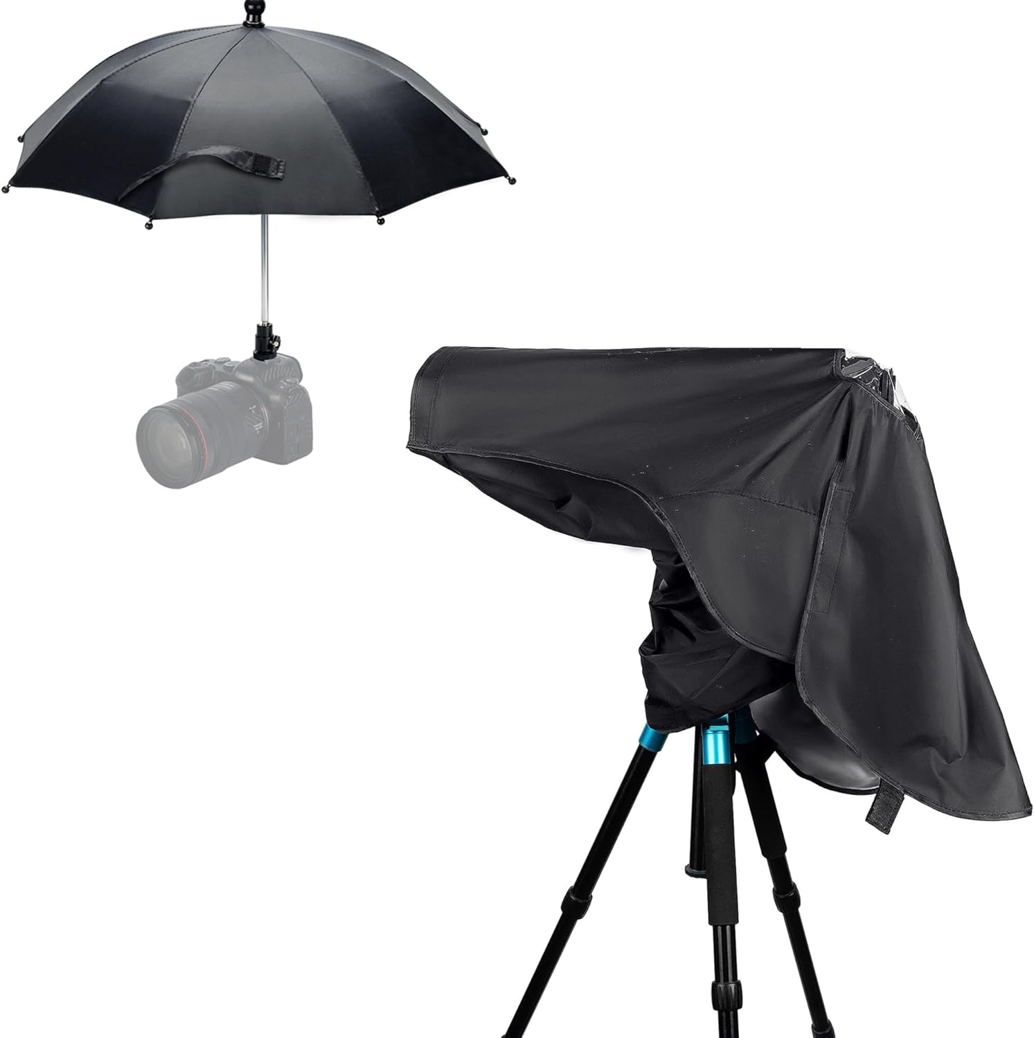 Kiorafoto Camera Hot Shoe Umbrella + Camera Rain Cover：DSLR