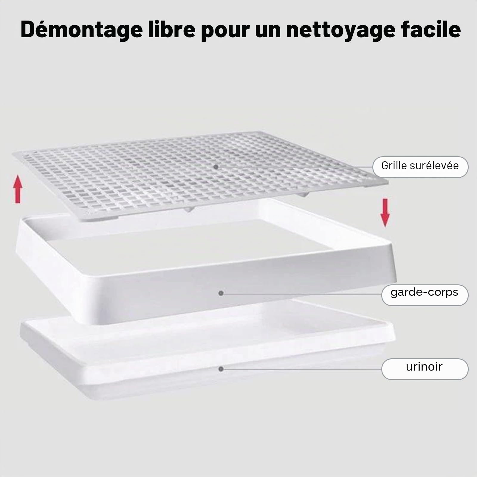 kyaoayo Bac à litière pour chat - Grande taille - Avec poêle à urine - Pour lapin, cochon d'Inde, chinchilla, furet - Taille XL