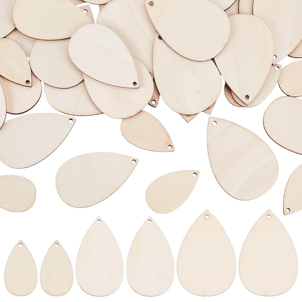 Pendentifs vierges en bois brut légers pour fabriquer facilement des boucles d'oreilles sans douleur