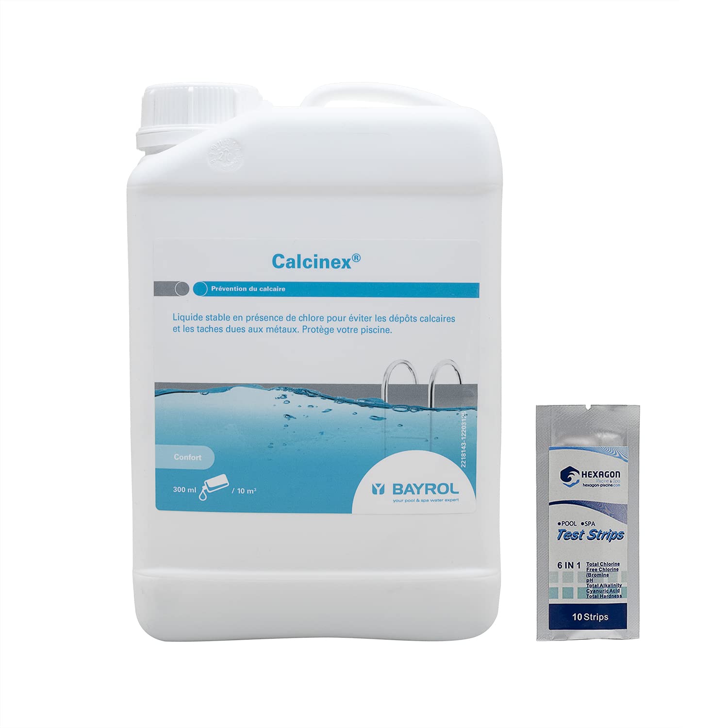 BAYROL CALCINEX - 3L | Anti-Calcaire + 10 Tests HPS OFFERTS 6 en 1