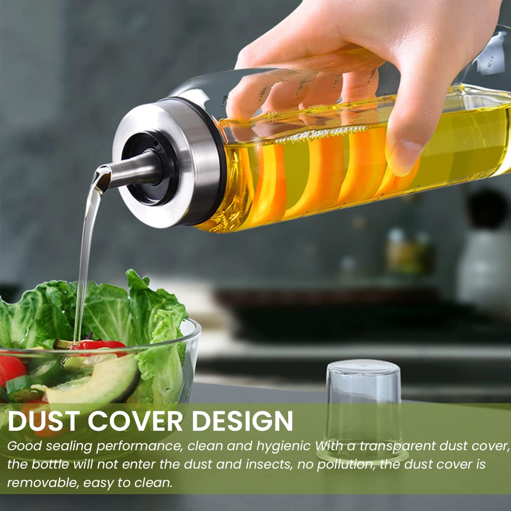 Bugucat Bouteille Huile Olive 500ML,Distributeur d'huile d'olive en Verre, Bouteille Huile Olive et Vinaigre avec Bouchon Anti-salissure, Distributeur Bouteille Huile pour BBQ Cuisine Salade Bugucat Bouteille Huile Olive 500ML,Distributeur d'huile d'olive en Verre, Bouteille Huile Olive et Vinaigre avec Bouchon Anti-salissure, Distributeur Bouteille Huile pour BBQ Cuisine Salade