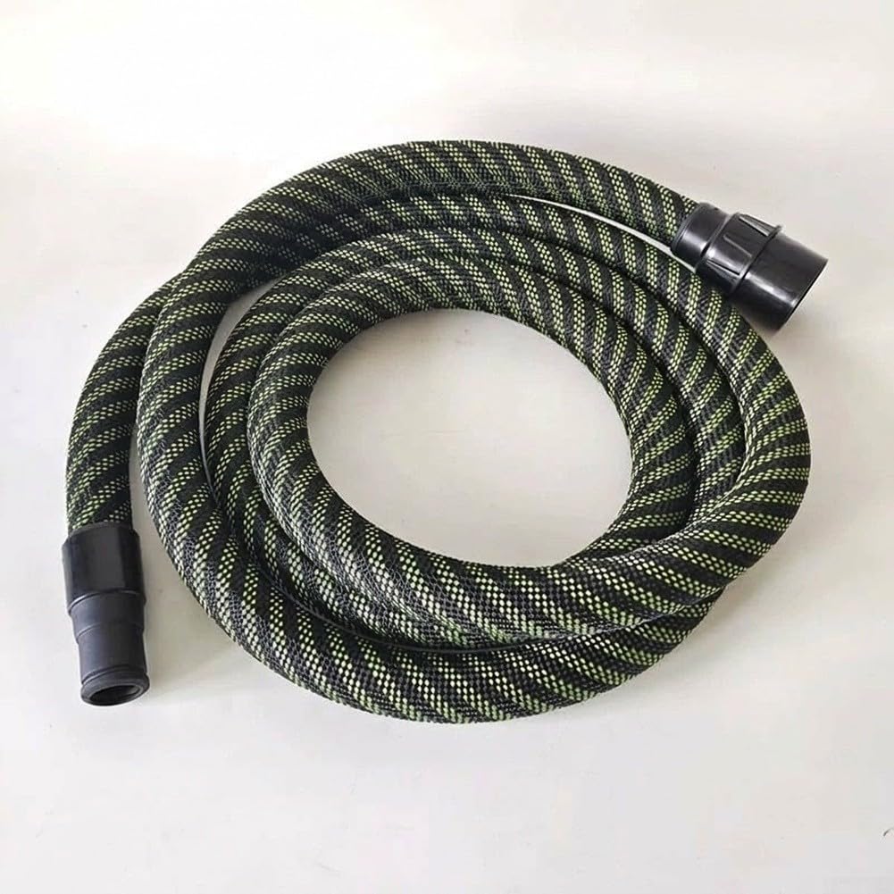 Manguera antiestática para aspiradora, 3,5 m, para lijadoras eléctricas en seco, plástico, verde, para trabajos profesionales de construcción y renovación (3,5 m)