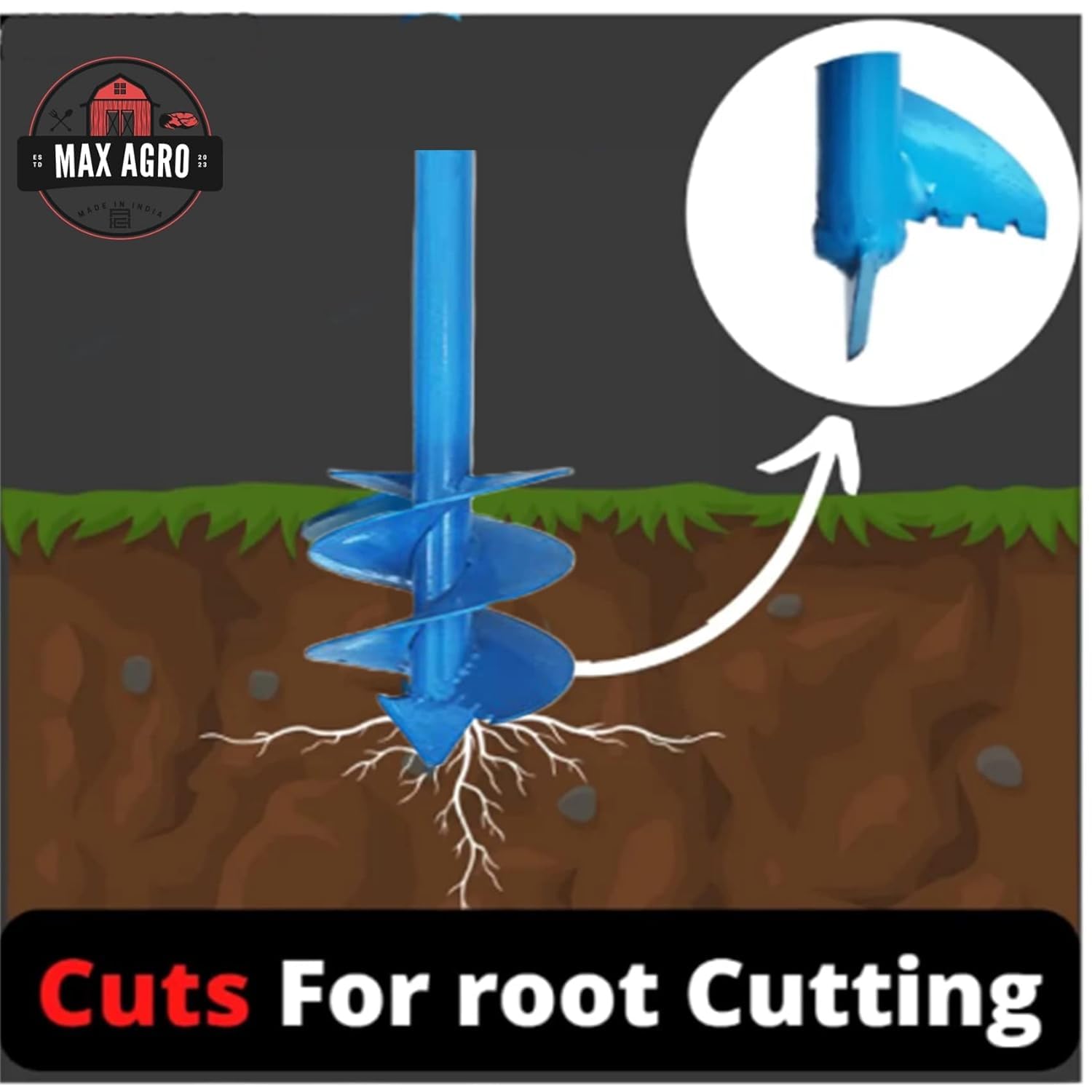 RedBuild Manual Earth Auger Hole Diger 4 Inch | Post Hole Digger | Garden Digger | Soil Digging Tool - Image 3 thumbnail