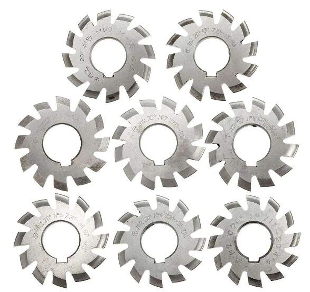 1PCS Modul 2 Durchmesser 22 Mm 20 Grad # 1-8 HSS Involute Zahnradfräser (#2)
