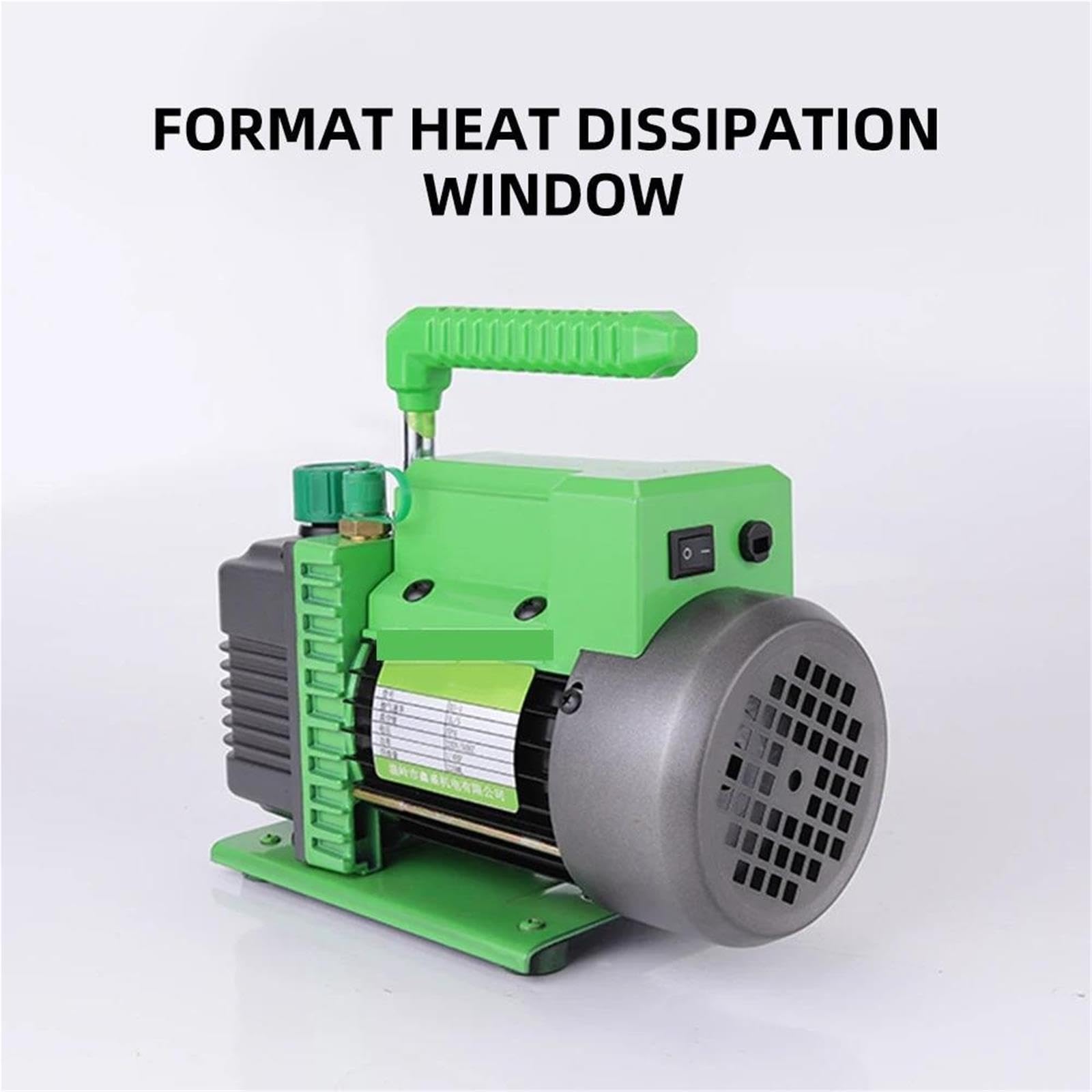 Mini pompa per vuoto rotativa a palette monostadio, velocità di pompaggio 3cfm Strumento manutenzione a refrigerazione 720w Alta efficienza(110)