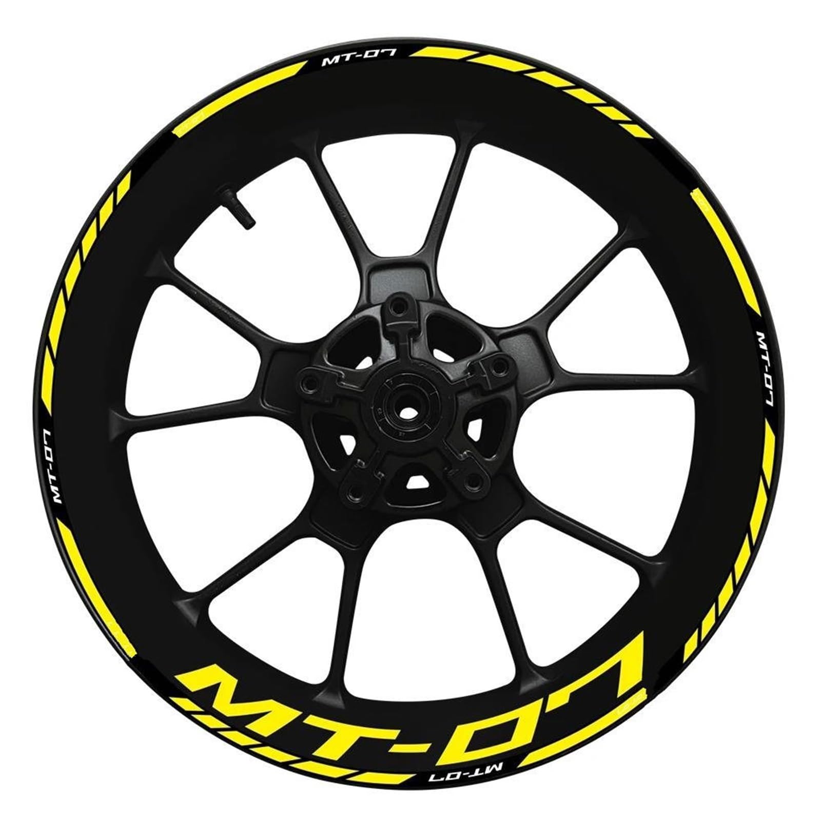 Wheel Hub Decal MT07 Set MT 07 Inner and Outer Rim Sticker 2022 for Yamaha MT-07(Color25)