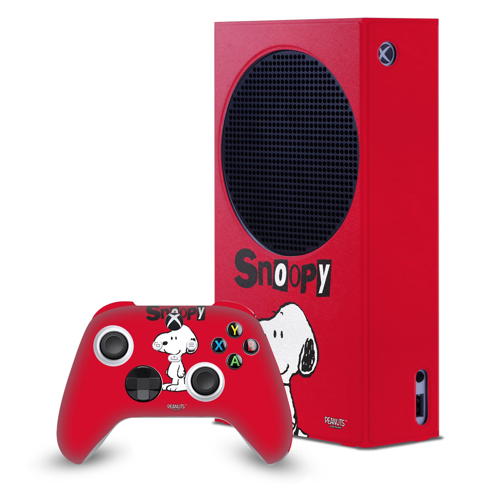 Head Case Designs Officially Licensed Peanuts Snoopy Character Graphics Game Console Wrap and Game Controller Skin Bundle Compatible With Xbox Series S