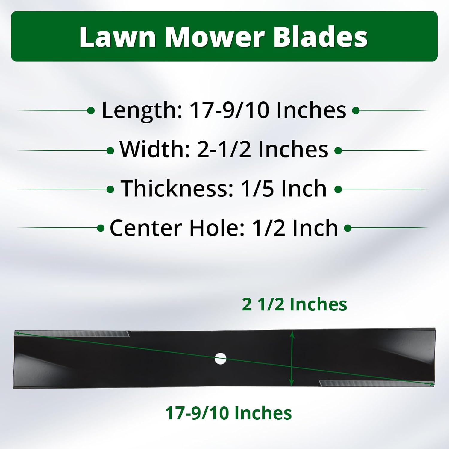 27-0990 Mower Blade Compatible with to ro Z Master TimeCutter ZX 52" Deck, High Lift Blades for 56-2390 92-7961 106-0626, 18" Length 1/2" Blade Hole, 3 Pack