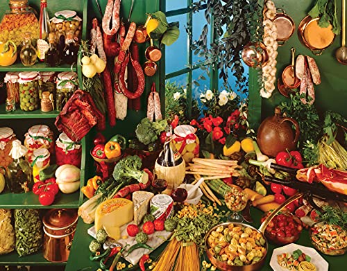 Springbok Rompecabezas Italiano de Cocina de 500 Piezas para Adultos | Piezas Únicas, Hecho en USA, Materiales Ecológicos con alimentos rústicos, hierbas y decoración de cocina miniatura 1