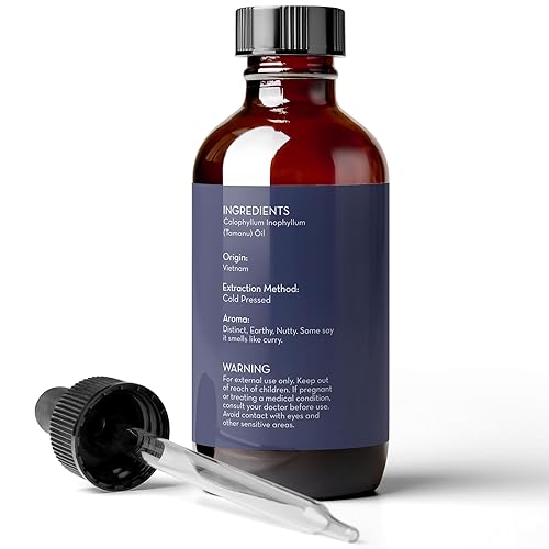 Miniatura 6 de Pure Body Naturals - Aceite de tamanu prensado en frío 4 onzas líquidas calma la piel irritada hidrata la piel seca y escamosa