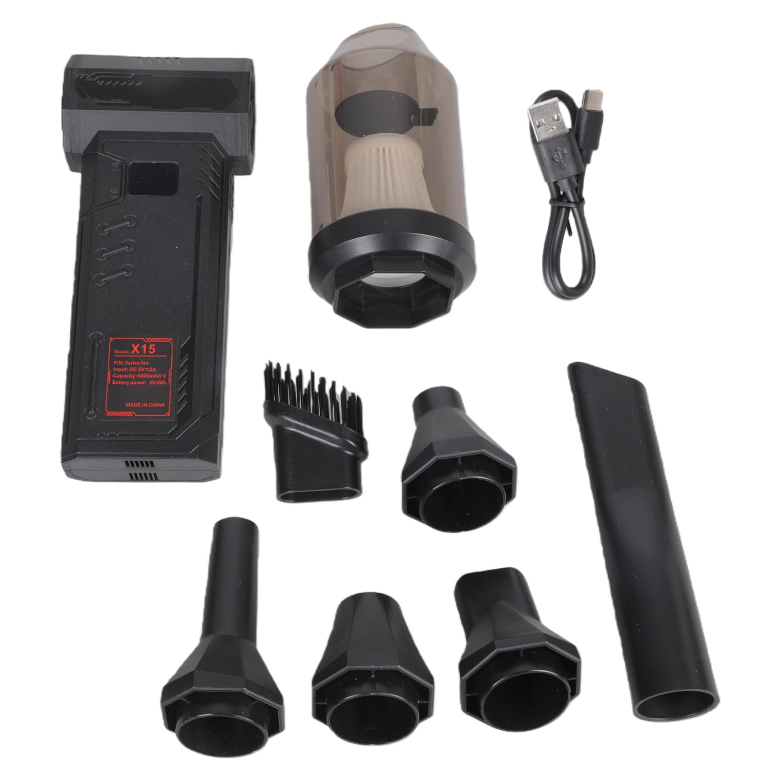 Maxtonser Rechargeable Cordless Blower Vacuum with 8500mAh Battery and Type C Fast Charging Providing Long Runtime Indoor Outdoor