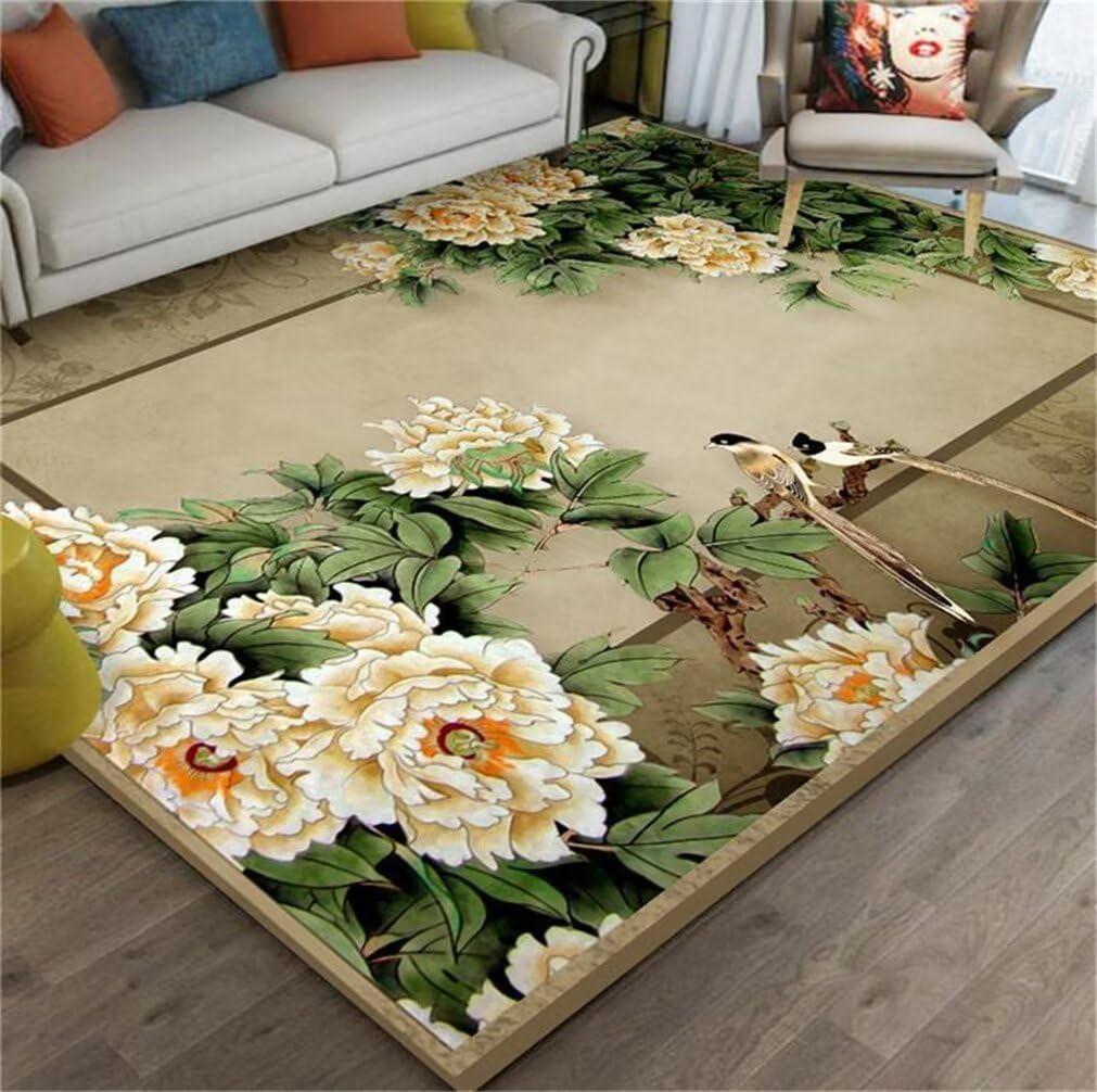 Tapis lavable vert 250x300cm idéal pour la chambre d'un ado