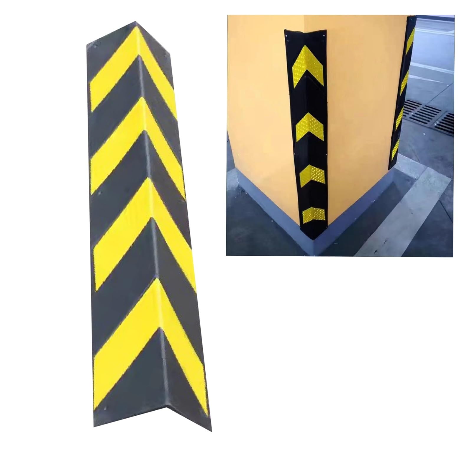 Protector Columnas Garaje Protector De Borde De Esquina De Pared For Garajes, Tira Protectora Reflectante De Esquina De Pared De 120x5x0,5 Cm For Estacionamiento De Coches, Almohadilla De Parachoques