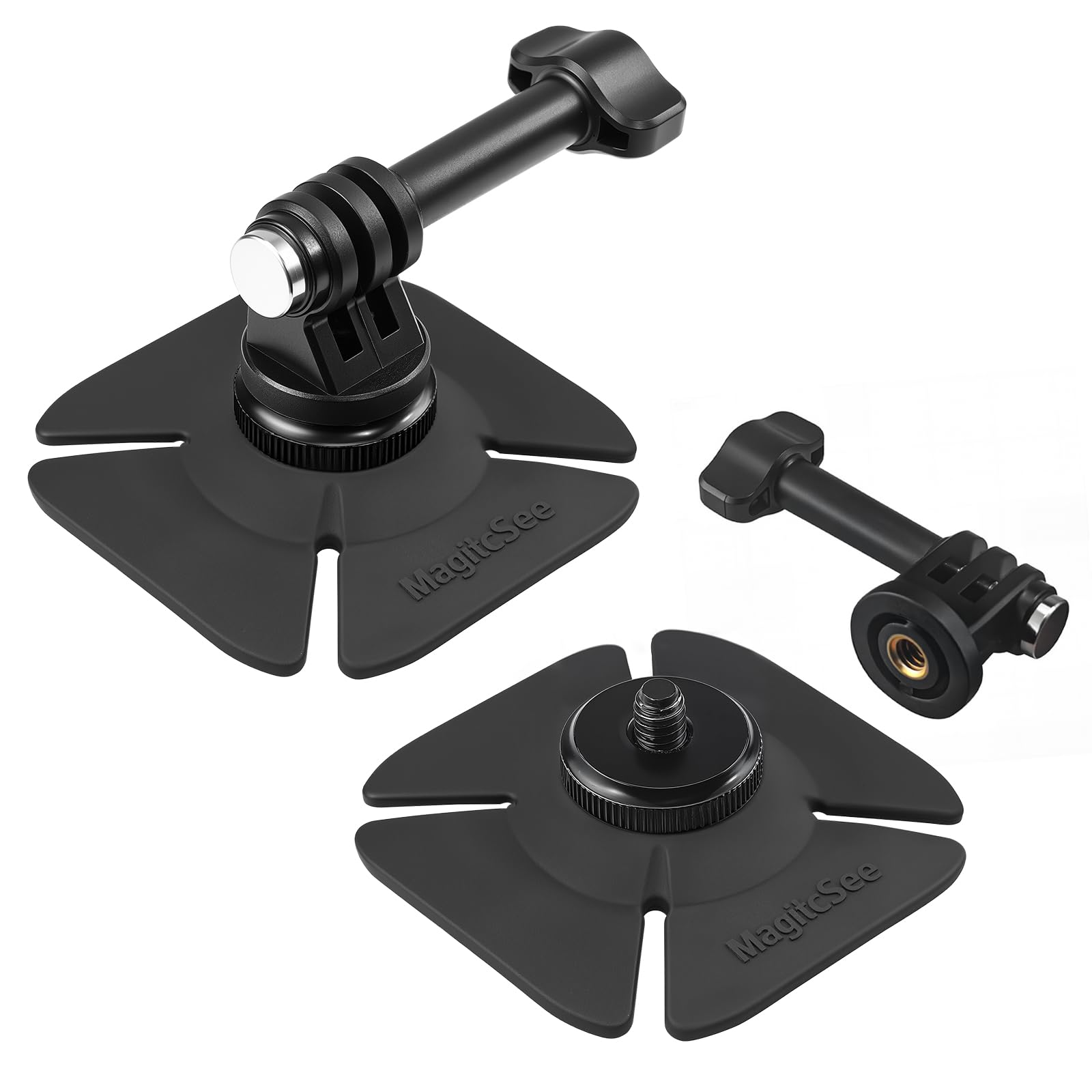 2 Stück selbstklebende Helmkamera-Halterung passend für GoPro Hero 13/Max, Insta360 X5/X4/X3/X2 und DJI Osmo Action Sportkameras, klebriges Zubehör-Set Halterung für Motorrad, Snowboard