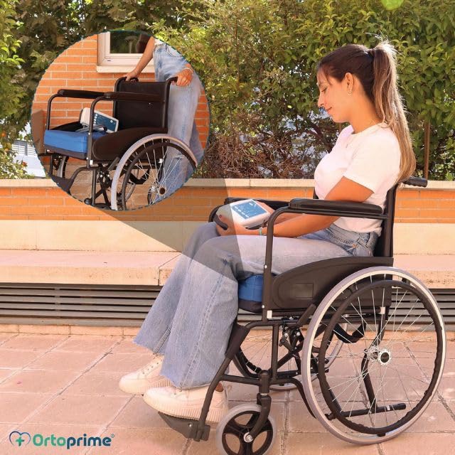 OrtoPrime Cojín Antiescaras de Aire con Compresor Silence Comfort Cojin Anti escaras para Sillón - Cojín antiescaras para Silla DE Ruedas - Cojines Antiescaras de Aire Cojin Silla Ruedas ORTOPÉDICO