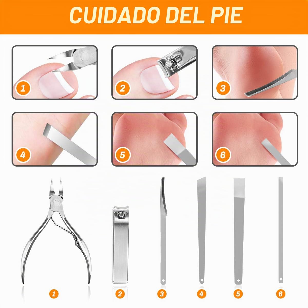 Set de manicura, CestMall 21pcs Kit de pedicura para cortaúñas Kit de manicura profesional de acero inoxidable para hombres Mujeres Herramientas para el cuidado de las uñas Kits de aseo personal